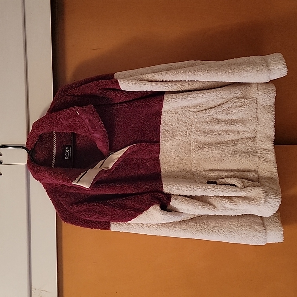 Women's Roxy Coastal Route fleece sherpa pullover teddy XL.